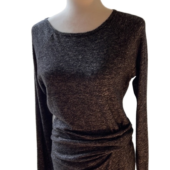 Athleta Solitude Raglan Sleeve Charcoal Black Stretchy Travel  Dress S - Picture 4 of 9